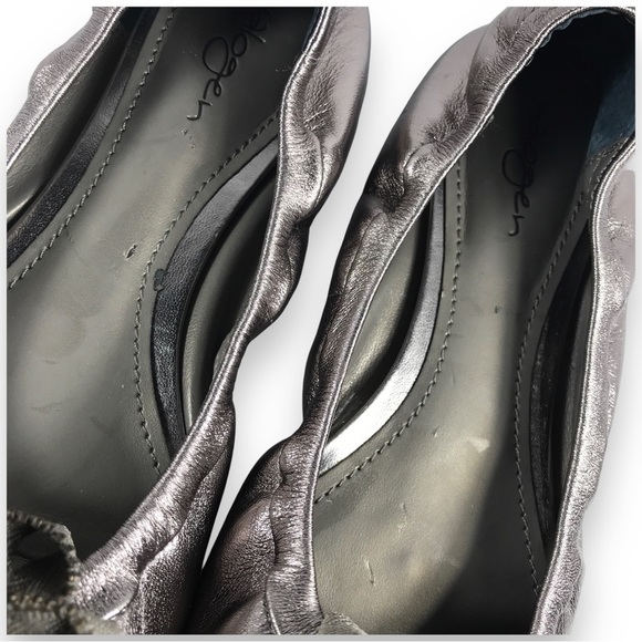 Halogen Frisco Lea Womens Leather Slip On Ballet Flats Pewter Size 6 - Picture 10 of 11